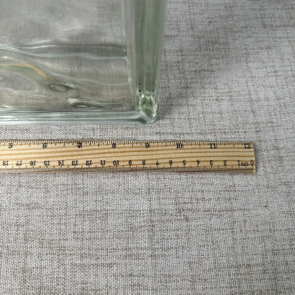 Vintage West German Glass Block Vase | Large 9